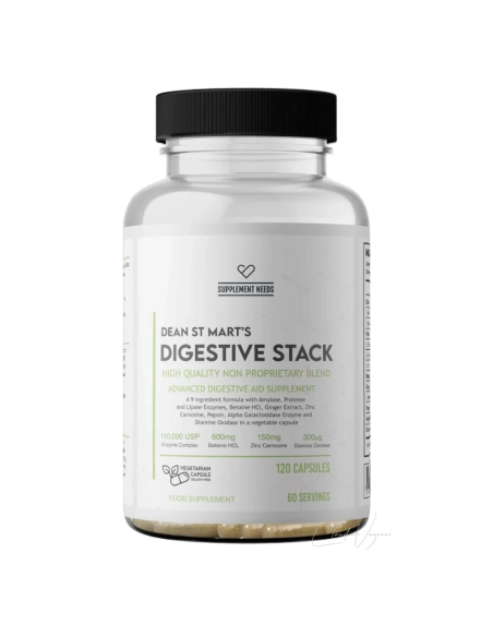 Hochwertiger Verdauungsenzym-Komplex mit Betain HCL, Gingerol, Zink Carnosin und Pepsin – Digestive Stack von Dean St Mart