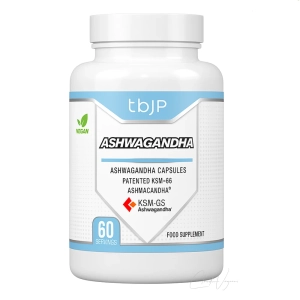 Veganes tbJP Ashwagandha Supplement mit KSM-66 Extrakt – 60 Kapseln Stressmanagement und Hormonbalance, Schweiz