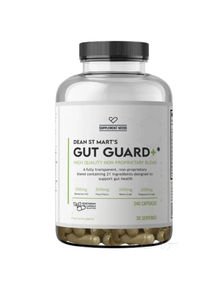 Supplement Needs Gut Guard+ – 240 Kapseln für deine Darmgesundheit mit 21 Wirkstoffen gegen Entzündungen, Blähungen & Krämpfe