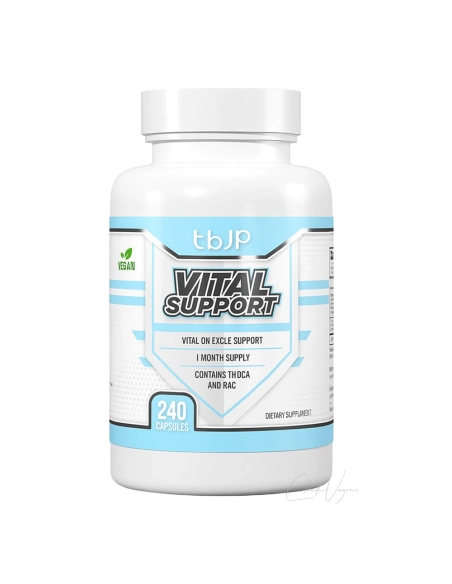 tbJP Vital Support 240 Kapseln – Leber- und Nierensupport mit TUDCA, NAC, Astragalus, IP6 & Pinienrindenextrakt – vegan