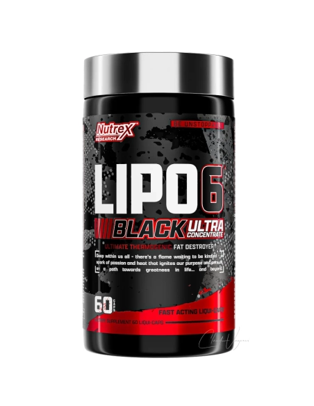 Nutrex LIPO-6 Black Ultra Concentrate – Hochkonzentrierter Fatburner mit Yohimbine, GBB, Theacrine & Rauwolscine