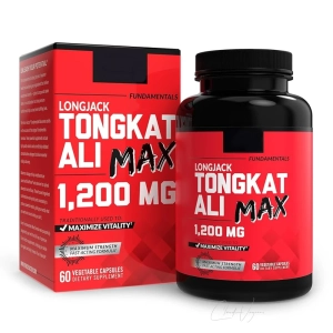 Tongkat Ali Max 1200 mg von Force Factor – Dose und Verpackung in Rot mit 60 Kapseln zur natürlichen Testosteronsteigerung