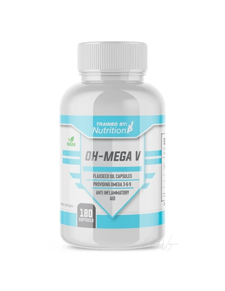 TBJP OH-MEGA-V – vegane Omega-3-6-9 Softgels aus Leinsamenöl. Unterstützt Herz, Gelenke & Entzündungshemmung. 180 Kapseln