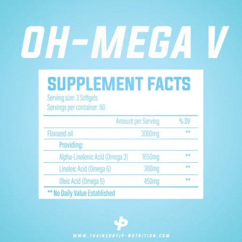 Facts - OH-MEGA V von Trained by JP – vegane Leinsamenöl-Kapseln mit Omega-3 jetzt auch in der Schweiz erhältlich