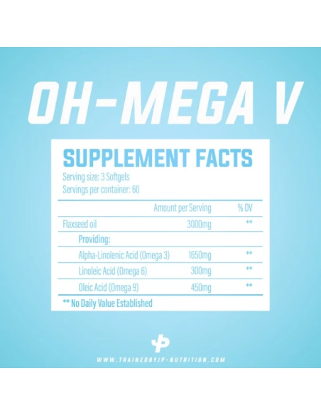 Facts - OH-MEGA V von Trained by JP – vegane Leinsamenöl-Kapseln mit Omega-3 jetzt auch in der Schweiz erhältlich
