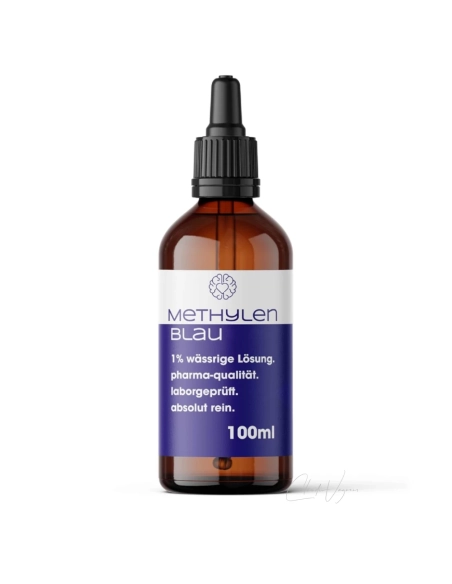 Methylenblau 1% Tropfen 100 ml â PharmaqualitĂ€t, 99,9% rein fĂŒr Athlet:innen Methylenblau 1% Tropfen 100 ml â PharmaqualitĂ€t, 99,9% rein fĂŒr Athlet:innen