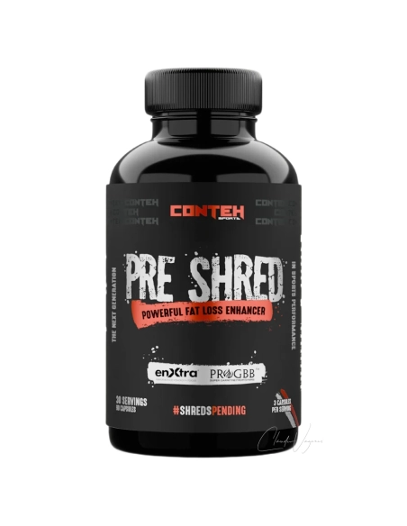 PRE SHRED Fatburner von Conteh Sports – Frontansicht der Dose