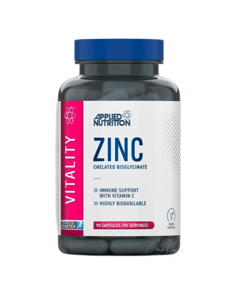 Applied Nutrition ZINC 15mg – Zink Bisglycinat mit Vitamin C für Immunsystem und Hormonhaushalt