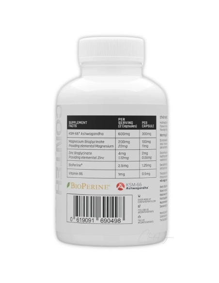 Conteh Sports Ashwagandha KSM-66 Kapseln mit Zink Magnesium fuer Testosteron und Stressreduktion Facts