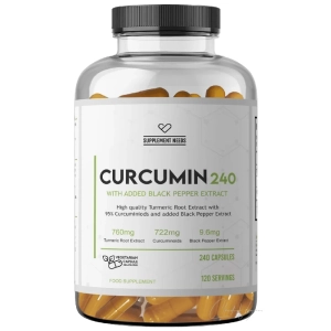 Supplement Needs Curcumin mit 760mg Kurkuma-Extrakt und schwarzem Pfeffer für bessere Bioverfügbarkeit – 240 Kapseln