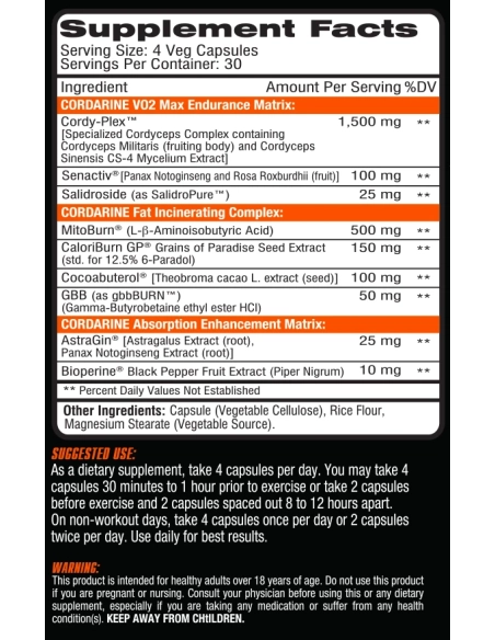 CORDARINE – Next Generation Performance & Fat Loss Enhancer