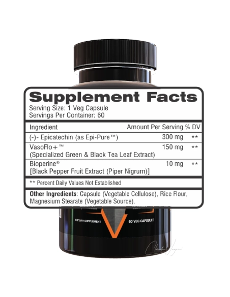 Epi-Plex Inhaltsstoffe und Dosierung mit 300mg Epicatechin und VasoFlo+