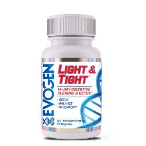 Evogen Light & Tight – 14 Day Digestive Cleanse & Detox, 28 Kapseln, natürliche Entwässerung und Darmreinigung von Hany Rambod