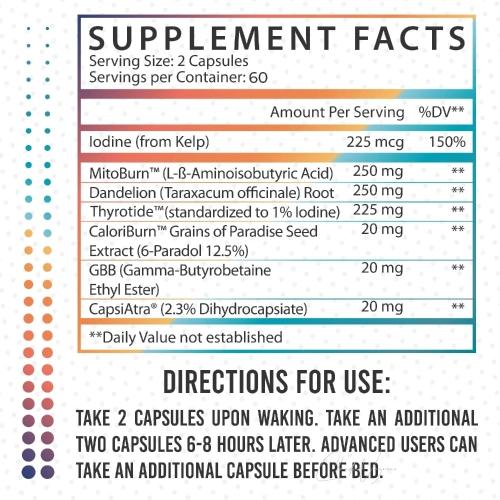 Supplement Facts Non-Stim Fatburner 3MB3R