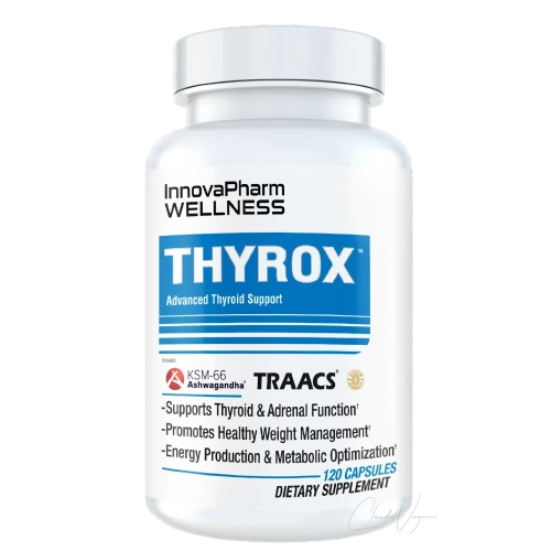 InnovaPharm THYROX Advanced Thyroid Support – Schilddrüsenkomplex mit KSM-66 Ashwagandha und TRAACS Mineralien