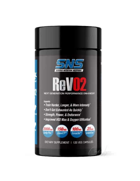 SNS ReVO2 Endurance- & VO2max-Komplex – koffeinfreies Ausdauer-Supplement mit Cordyceps und elevATP, 120 Veg-Kapseln