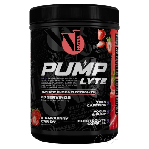 V1 Nutra Pump Lyte Non-Stim Pump & Elektrolyt Pulver – Citrullin, Betain und Elektrolyte für Pump und Ausdauer, Strawberry Candy