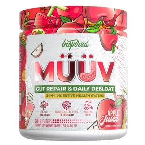 Inspired MÜÜV Darm-Komplex Apple Juice – 3-in-1 System mit 5g L-Glutamin, Colostrum und 14-Stamm-Probiotikum, 20 Portionen