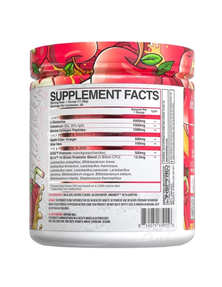 MUUV Wirkstoffe pro Scoop L Glutamin 5000mg Colostrum 1500mg Kollagenpeptide Apfelessig Aloe Vera iXOS SL14 Probiotikum