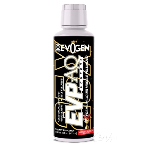 Evogen EVP AQ Liquid Muscle Volumizer Victory Punch 473ml Non Stim Pump Booster mit Glycerol Betain und S7 NO Blend