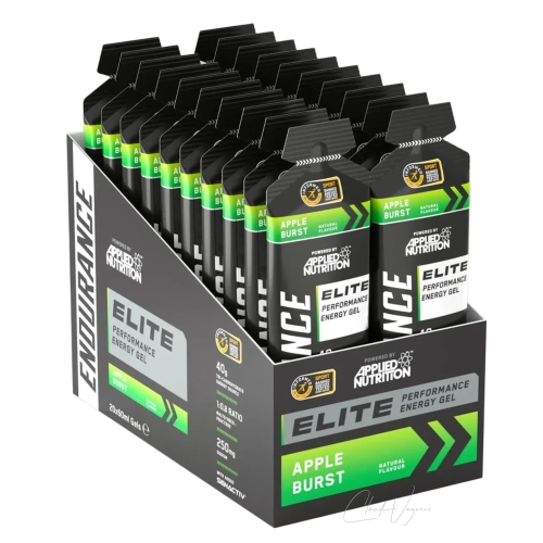 Applied Nutrition Endurance Elite Energy Gel Box mit 20 Beuteln Tri Carb Formel 40 g Kohlenhydrate und 250 mg Natrium