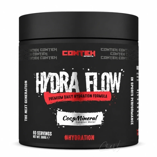 Conteh Sports Hydra Flow Hydration Pulver mit Cocomineral Kokoswasser Extrakt und Vitamin C 300 g 60 Portionen