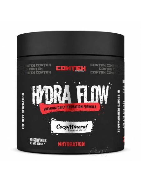 Conteh Sports Hydra Flow Hydration Pulver mit Cocomineral Kokoswasser Extrakt und Vitamin C 300 g 60 Portionen