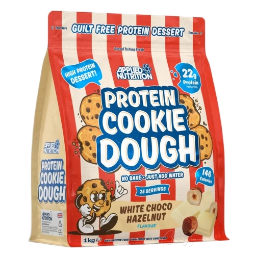 Applied Nutrition Protein Cookie Dough White Choco Hazelnut 1 kg Beutel High Protein Dessert mit 22 g Protein pro Portion