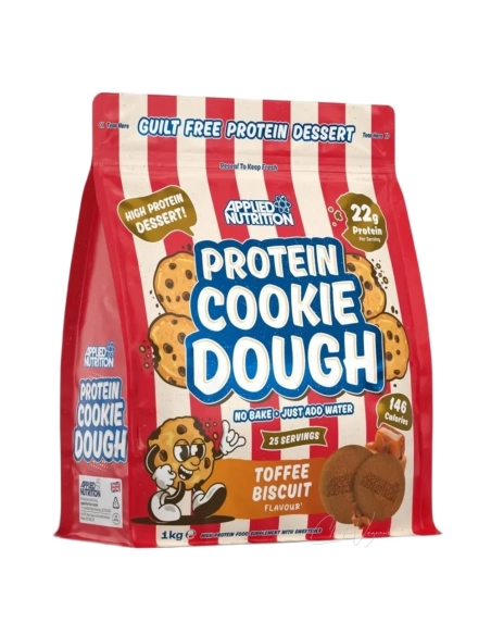 Applied Nutrition Protein Cookie Dough Toffee Biscuit 1 kg Beutel High Protein Dessert mit 22 g Protein pro Portion