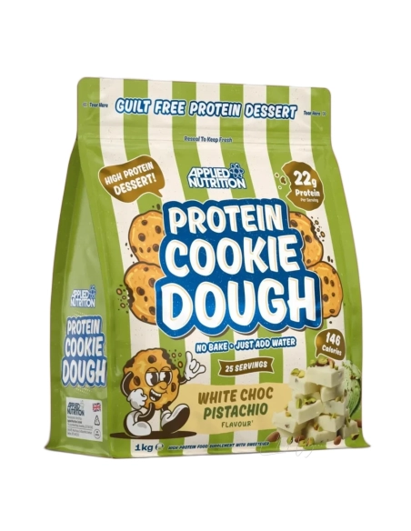 Applied Nutrition Protein Cookie Dough White Choc Pistachio 1 kg Beutel High Protein Dessert mit 22 g Protein pro Portion