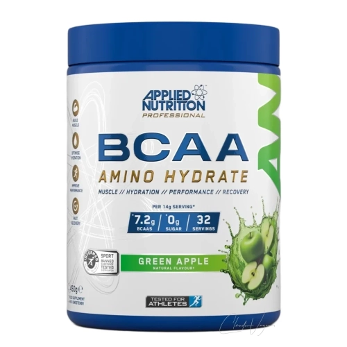 Applied Nutrition BCAA Amino Hydrate 450 g Green Apple Dose mit 7 2 g BCAA im Verhaeltnis 2 1 1 pro Scoop