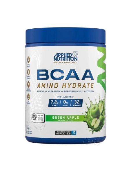 Applied Nutrition BCAA Amino Hydrate 450 g Green Apple Dose mit 7 2 g BCAA im Verhaeltnis 2 1 1 pro Scoop