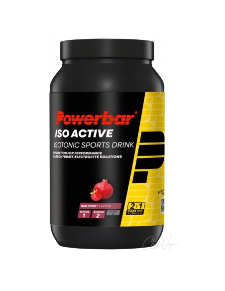 PowerBar Iso Active isotonisches Sportgetraenk Pulver Red Fruit Punch 1320 g Dose mit 5 Elektrolyten fuer Ausdauer