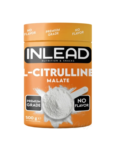 NLEAD L Citrullin Malat Pulver 500 g Dose geschmacksneutral und vegan mit 100 Portionen fuer die Einnahme vor dem Training