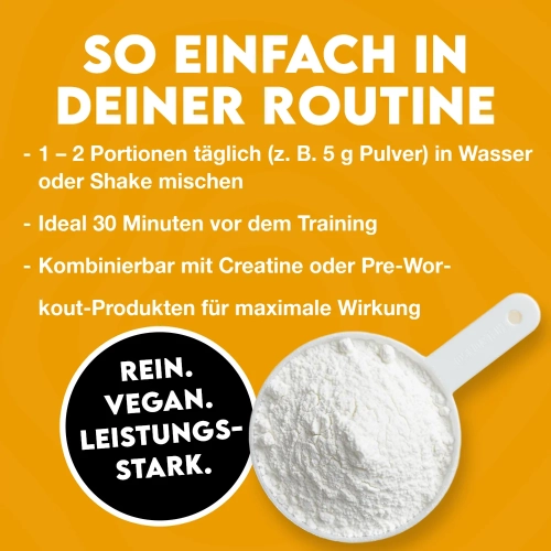 Naehrwerte und Zutaten INLEAD L Citrullin Malat mit 3500 mg L Citrullin pro Portion von 5 g aus 100 Prozent Citrullin Malat
