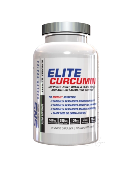 SNS Elite Curcumin 60 pflanzliche Kapseln mit Curcumin C3 Complex CurcuPrime Theracurmin BioPerine und AstraGin