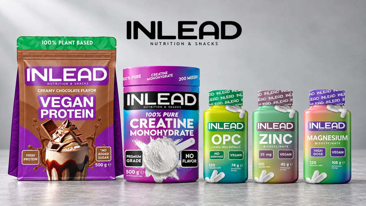 INLEAD Nutrition Produkte – Vegan Protein, Creatine Monohydrate, OPC, Zink und Magnesium Bisglycinat