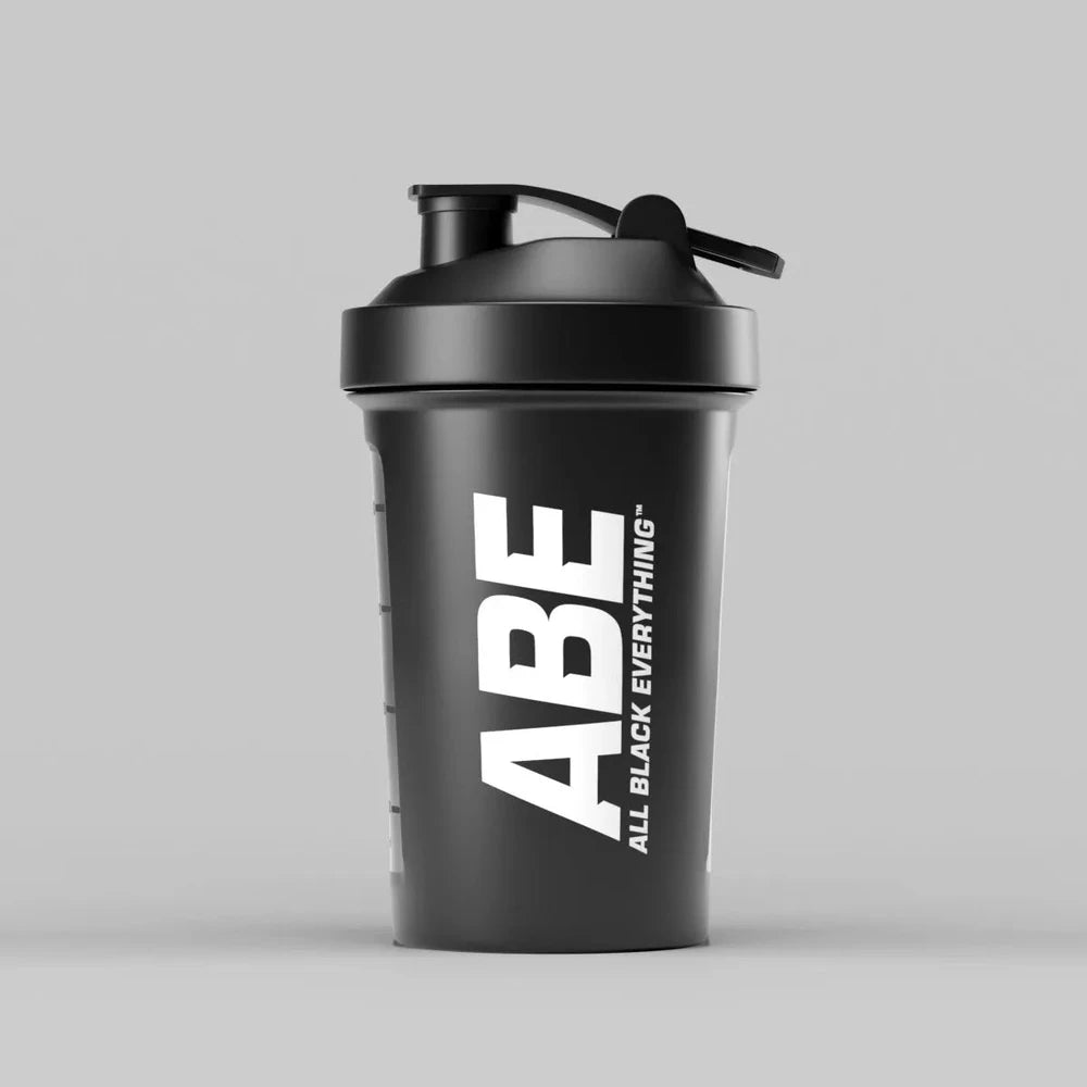Applied Nutrition ABE Shaker 400ml in Schwarz, kompakter Shaker für Pre-Workout, Clear Whey und Protein Shakes