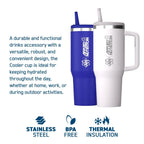 Applied Nutrition Cooler Tumbler Cup 1200ml mit seinen Eigenschaften im Überblick: Isolierung, Griff und Trinkhalm