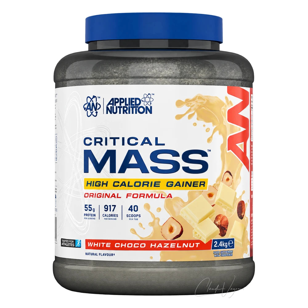 Applied Nutrition Critical Mass Original 2.4kg White Choco Hazelnut – Mass Gainer mit 900+ kcal und 55g Protein