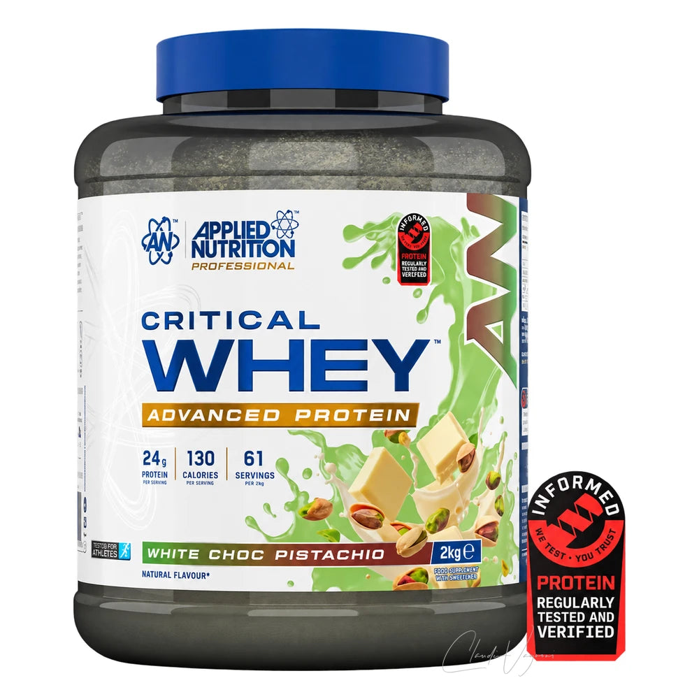 Applied Nutrition Critical Whey 2kg White Choc Pistachio – Whey Protein Shake mit 24g Protein