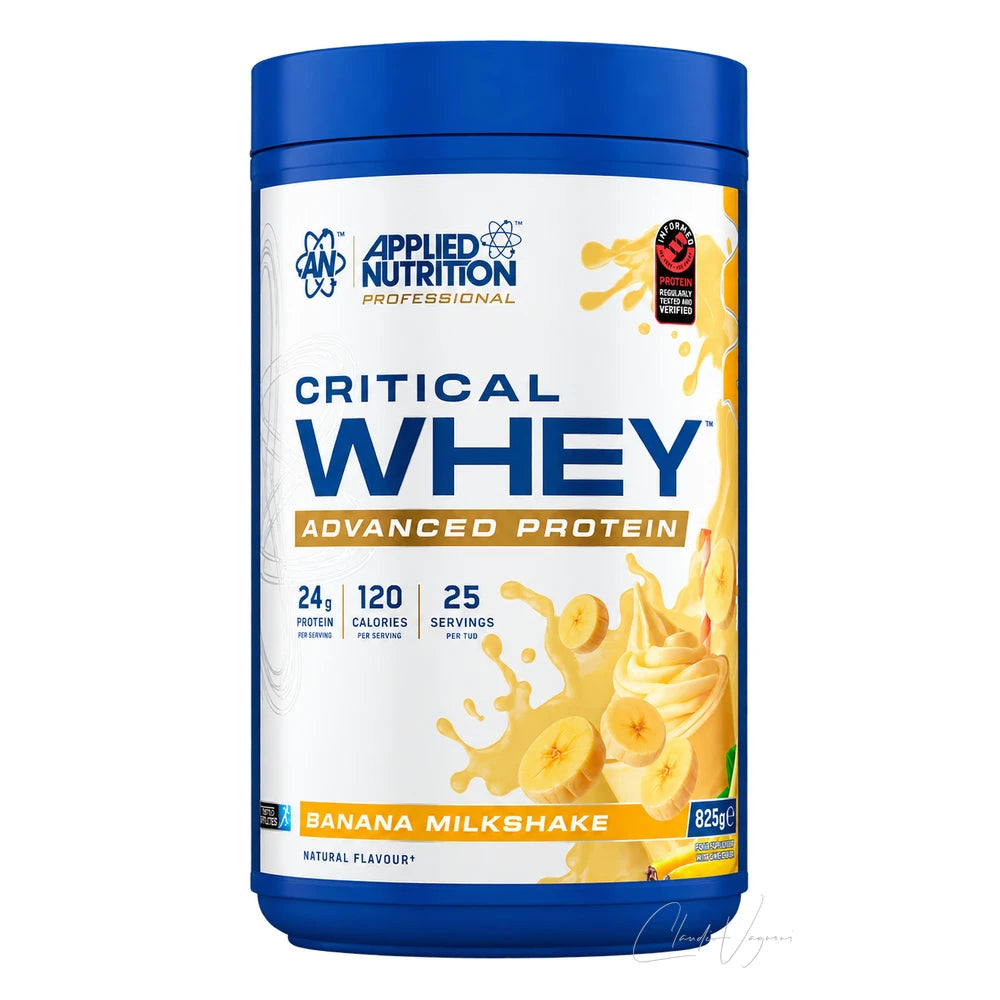 Applied Nutrition Critical Whey 825g Banana Milkshake – Whey Protein Shake mit 24g Protein