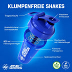 Applied Nutrition Premium Shaker 800ml Blau – Eigenschaften: Trageschlaufe, Schraubdeckel, BPA-frei, spülmaschinenfest