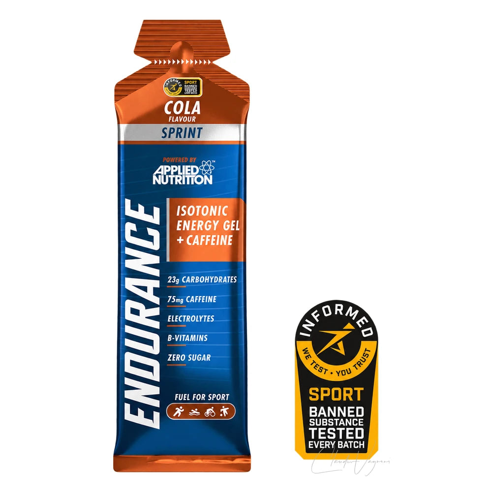 Applied Nutrition Sprint Energy Gel Cola, einzelner Beutel mit Informed-Sport-Siegel – 75mg Koffein, 0g Zucker