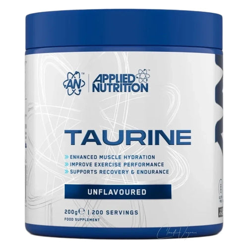 Dose Applied Nutrition Taurine mit 200g reinem Taurin Pulver, 1'000mg pro Portion für 200 Portionen, vegan und ohne Zucker