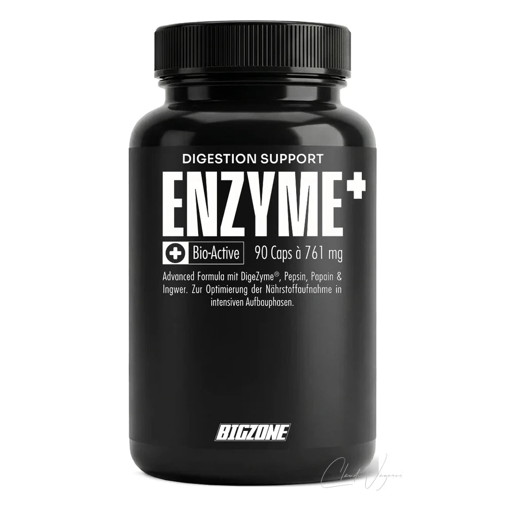 Big Zone Enzyme+ 90 Kapseln – Verdauungsenzyme mit DigeZyme®, Pepsin, Papain und Ingwer