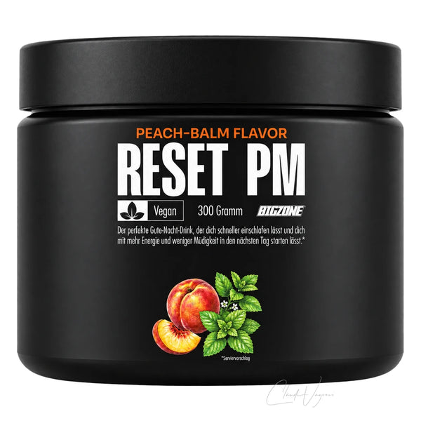 Dose Big Zone Reset PM 300g Pfirsich-Melisse, veganes Schlaf Pulver mit 1'500mg GABA, 3'000mg Glycin und Magnesium für 30 Abende