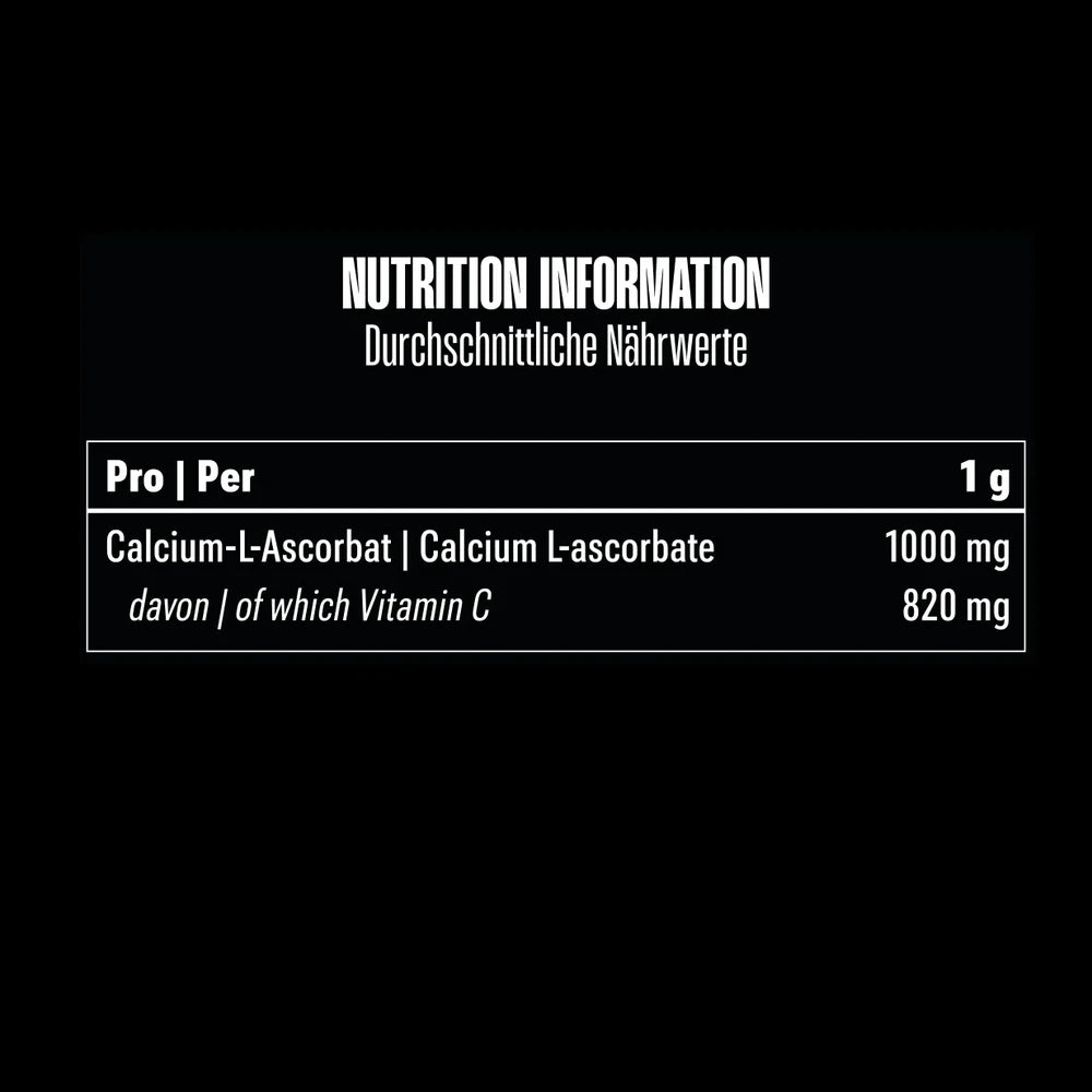 Big Zone Vitamin C Pulver Nährwerte Calciumascorbat