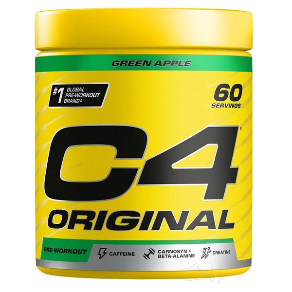 Dose Cellucor C4 Original Pre-Workout Green Apple mit 60 Portionen, Booster mit Koffein, CarnoSyn Beta-Alanin und Kreatin