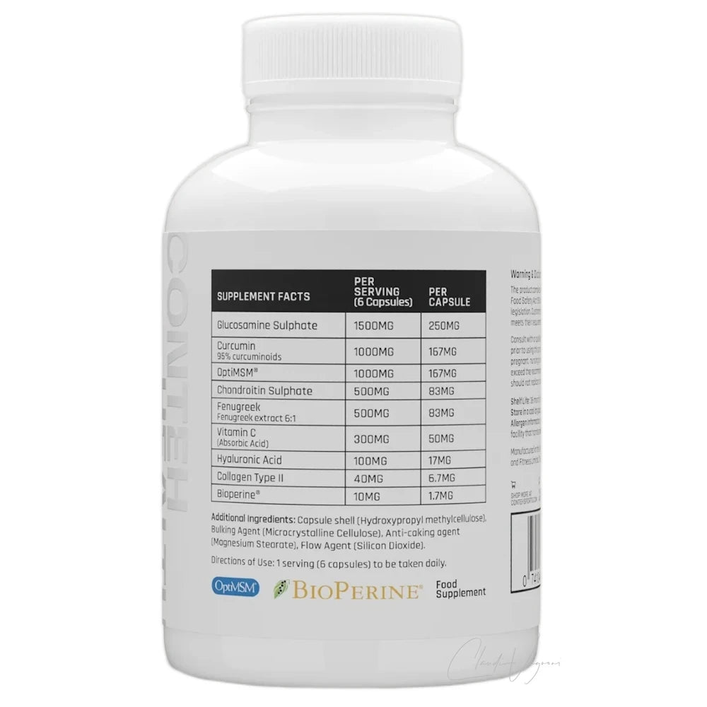 Conteh Sports Joint Complete Glucosamin Kapseln mit OptiMSM®, Chondroitin, Curcumin und Vitamin C, 180 Kapseln